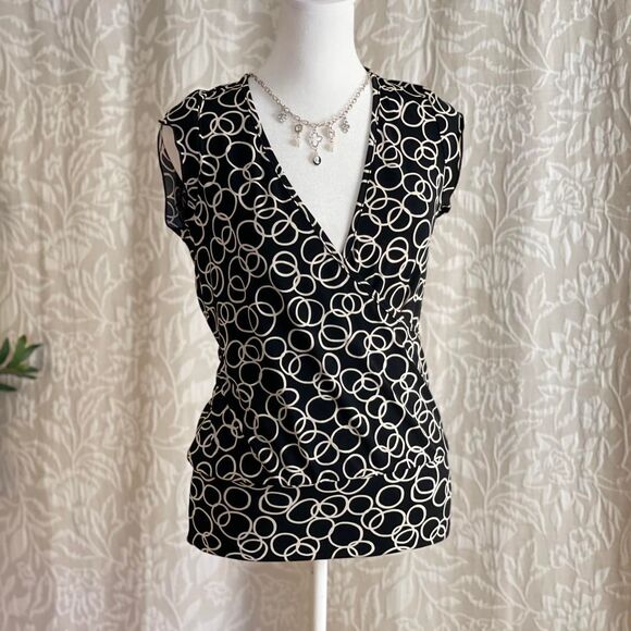 Vintage Y2K Speechless Black & White Geometric Print Blouse Fairy Grunge Size M - Picture 2 of 8